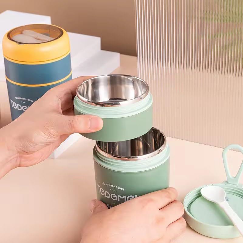 TEDEMEI Stainless Steel Vacuum Insulated Soup Cup (500ML)