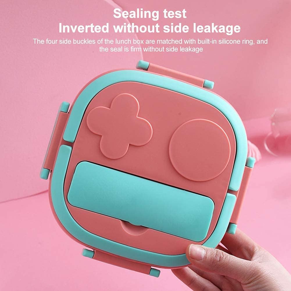 TEDEMEI Kids Bento Lunch Box With Compartments, Stainless Steel, 550 ML