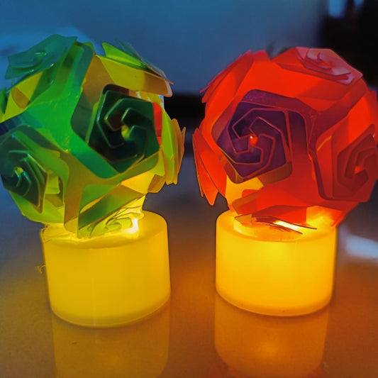 Smokeless Candles Diva Fancy Glossy Zig Zag Smokeless Candle (2 Piece)