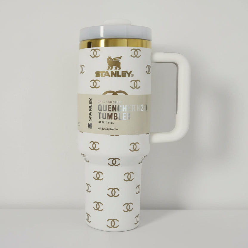 Chanel Print Stanley Tumbler 1200 ML – Premium Designer- Hydration Bottle