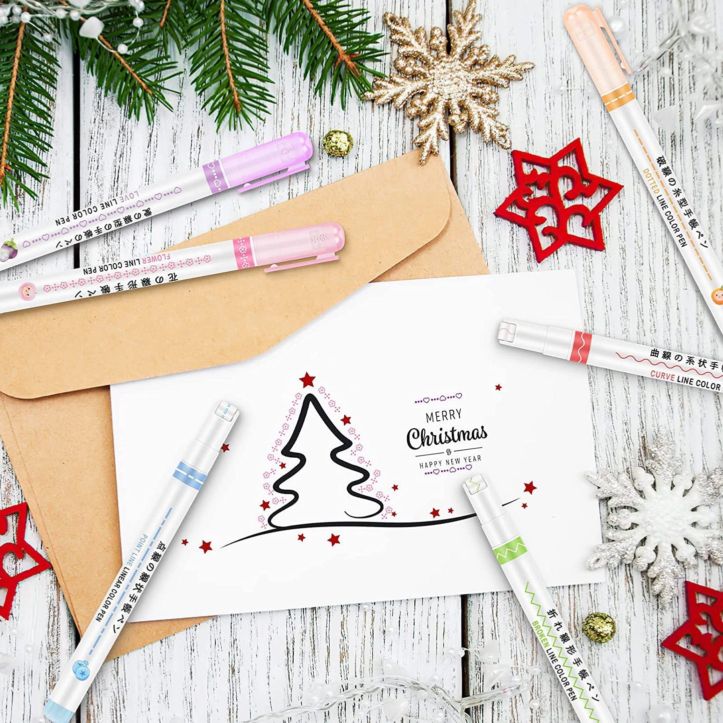 Linear Line Art Pens — Pack of 6