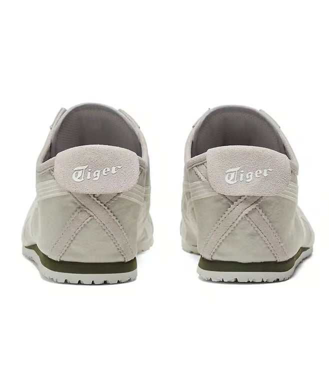 Grey Onitsuka Tiger Men’s Slip-On Sneakers with Rubber Sole and Textile Upper