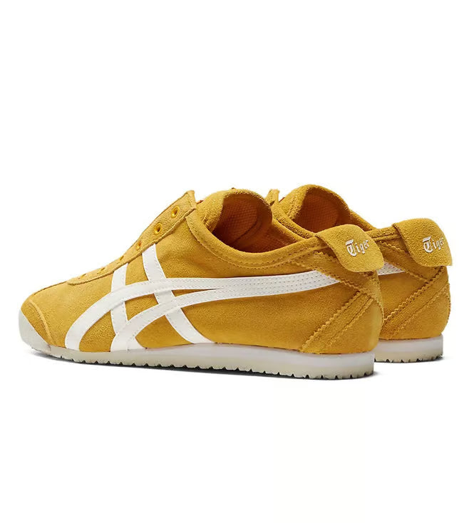 Onitsuka Tiger Men’s Grey Slip-On Sneakers with Rubber Sole and Textile Upper