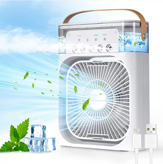 Portable Air Conditioner Fan 7 Color Changing Light (Big / 1 Pc)