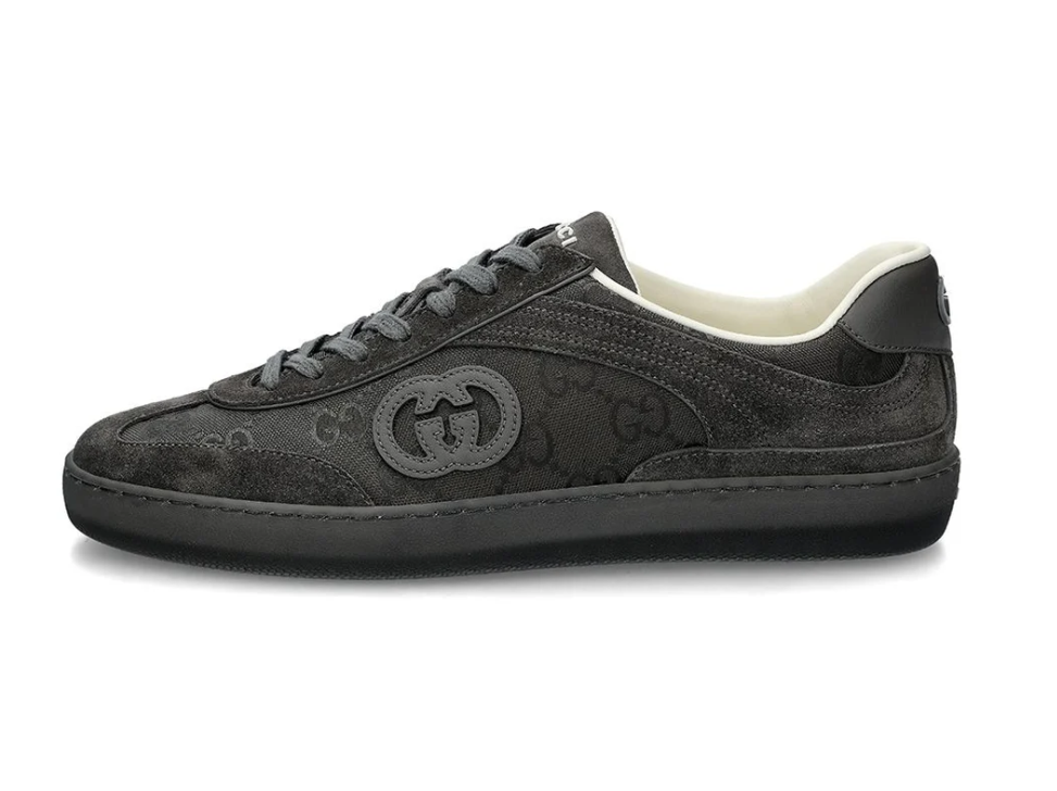 Grey Gucci G75 Suede Men Sneakers