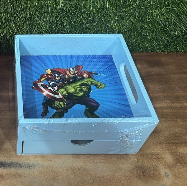 Customizable Wooden Tray with Hidden Drawer