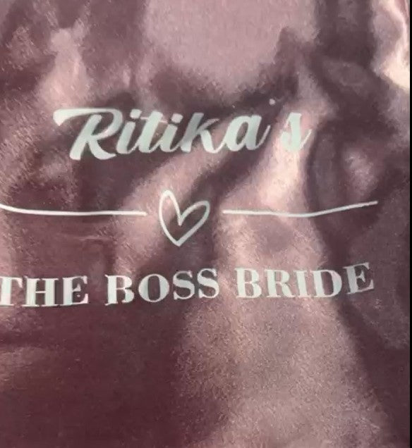 Personalized Satin Bridesmaid Bathrobe