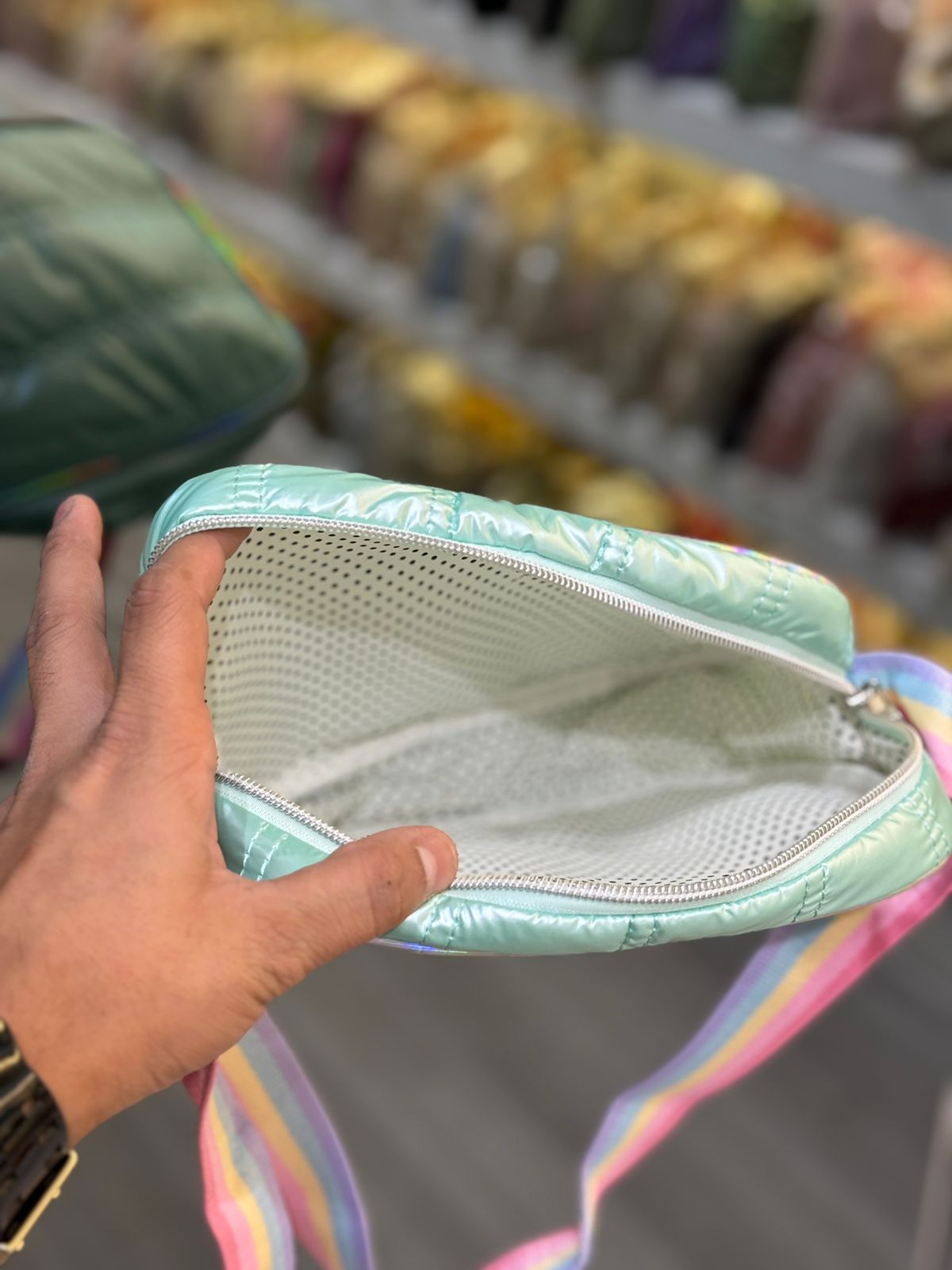 ✨ Luxe Quilted Foil Sling Bags – Waterproof, Washable & Stylish! 👜 BUY1 GET1 FREE! RANDOM COLORS!