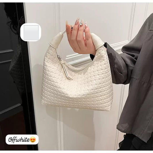 Woven Crescent Hobo Bag