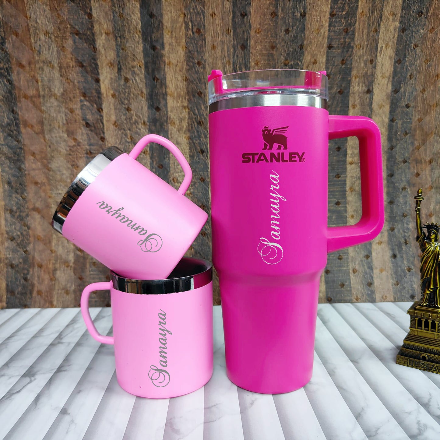 Personalized Stanley Cup Tumbler 900 ml (30 OZ) with Cup 250 ml (8OZ) Combo