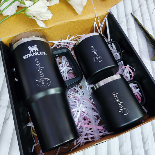 Personalized Stanley Cup Tumbler 900 ml (30 OZ) with Cup 250 ml (8OZ) Combo