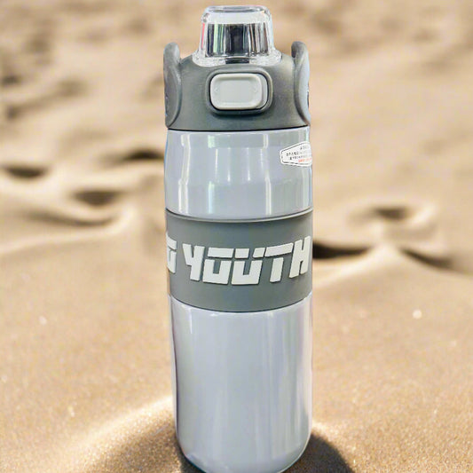 Premium Personalized Insulated Steel Bottle - 680ml, Double Valve, Easy Carry Handle, Leak Proof (SUS 316)
