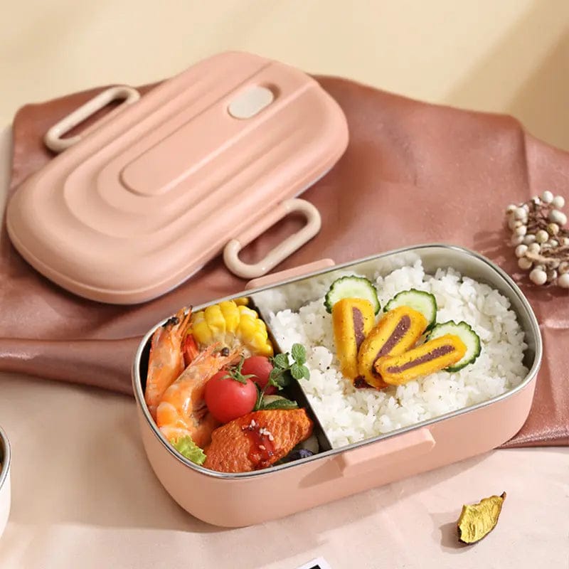 Spicy Pearl – Premium 2-Grid Stainless Steel Leak-Proof Lunch Box (900 ml)