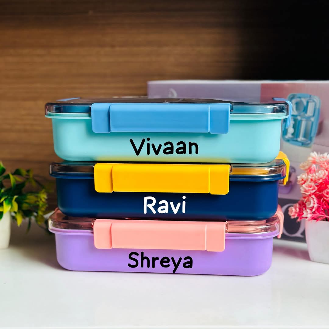 The Ultimate Leak-Proof 4-Grid Stainless Steel Bento Lunch Box (900ml)