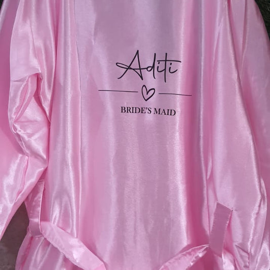 Personalized Satin Bridesmaid Bathrobe