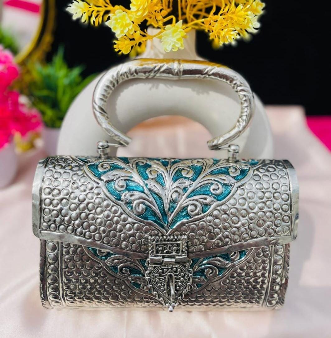 Exclusive Hand-Carved German Silver Purse