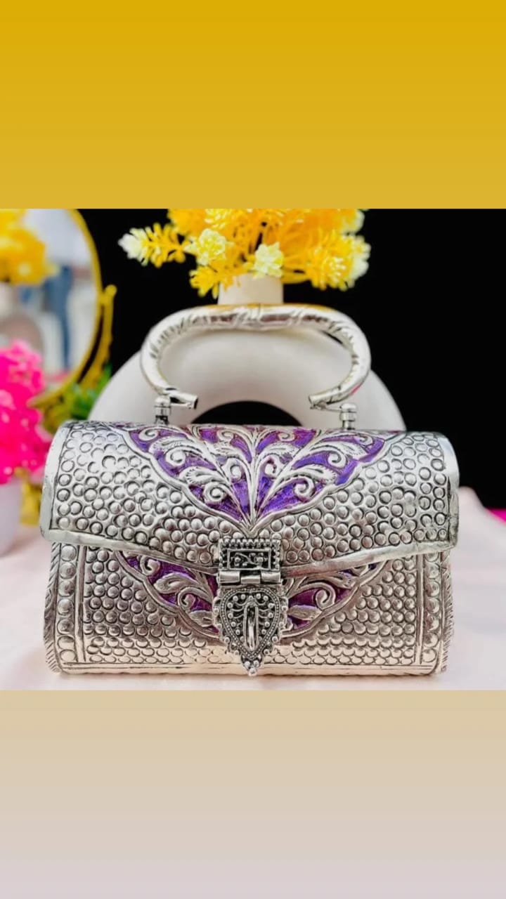 Exclusive Hand-Carved German Silver Purse