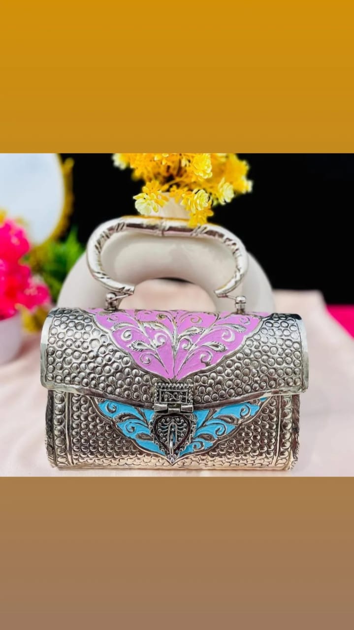 Exclusive Hand-Carved German Silver Purse