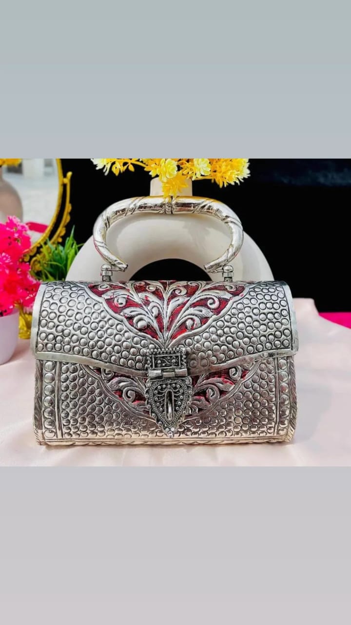 Exclusive Hand-Carved German Silver Purse