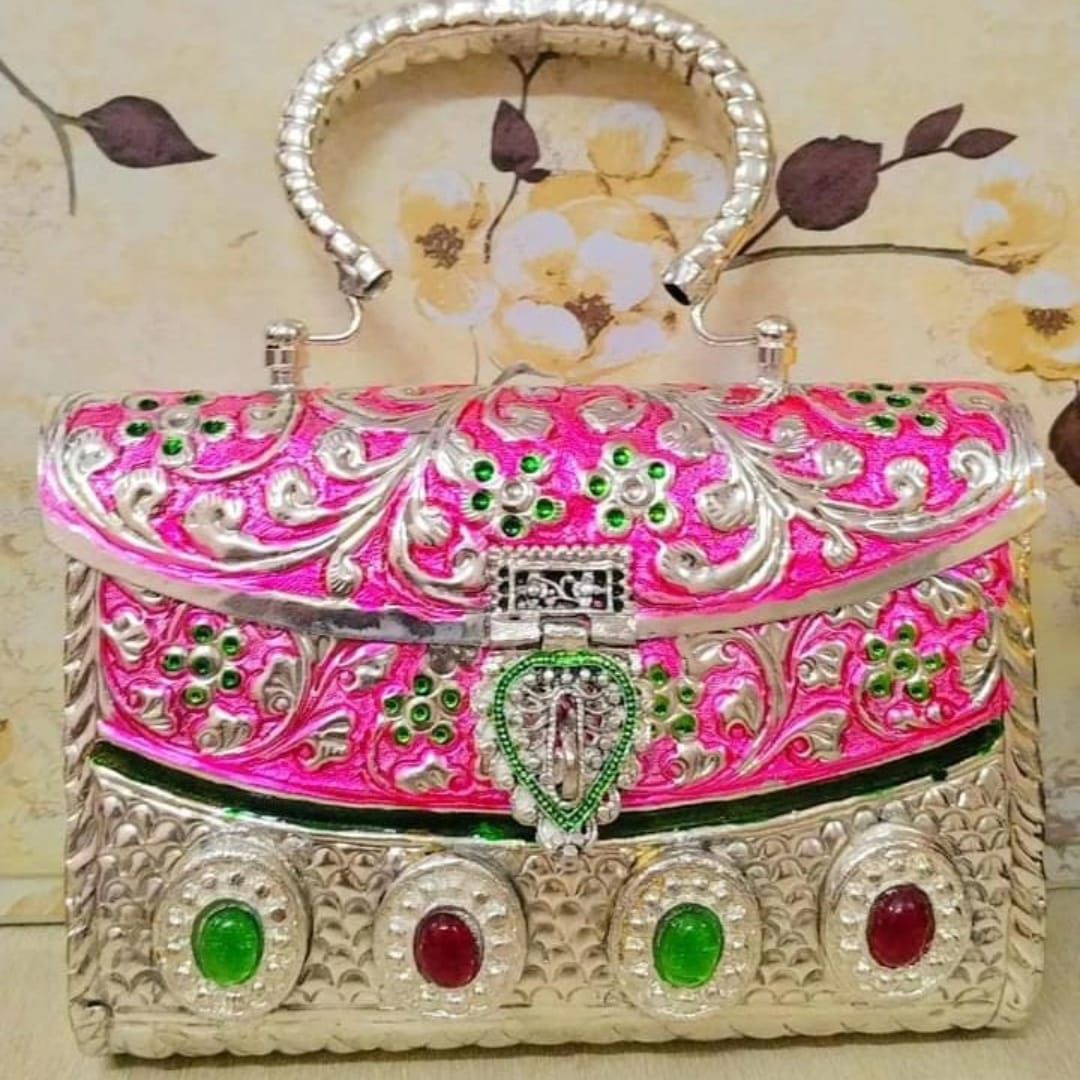 Exclusive Hand-Carved German Silver Purse