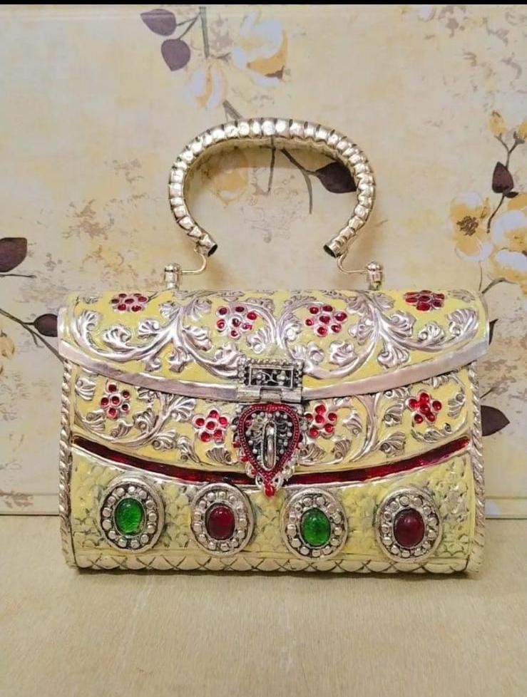 Exclusive Hand-Carved German Silver Purse