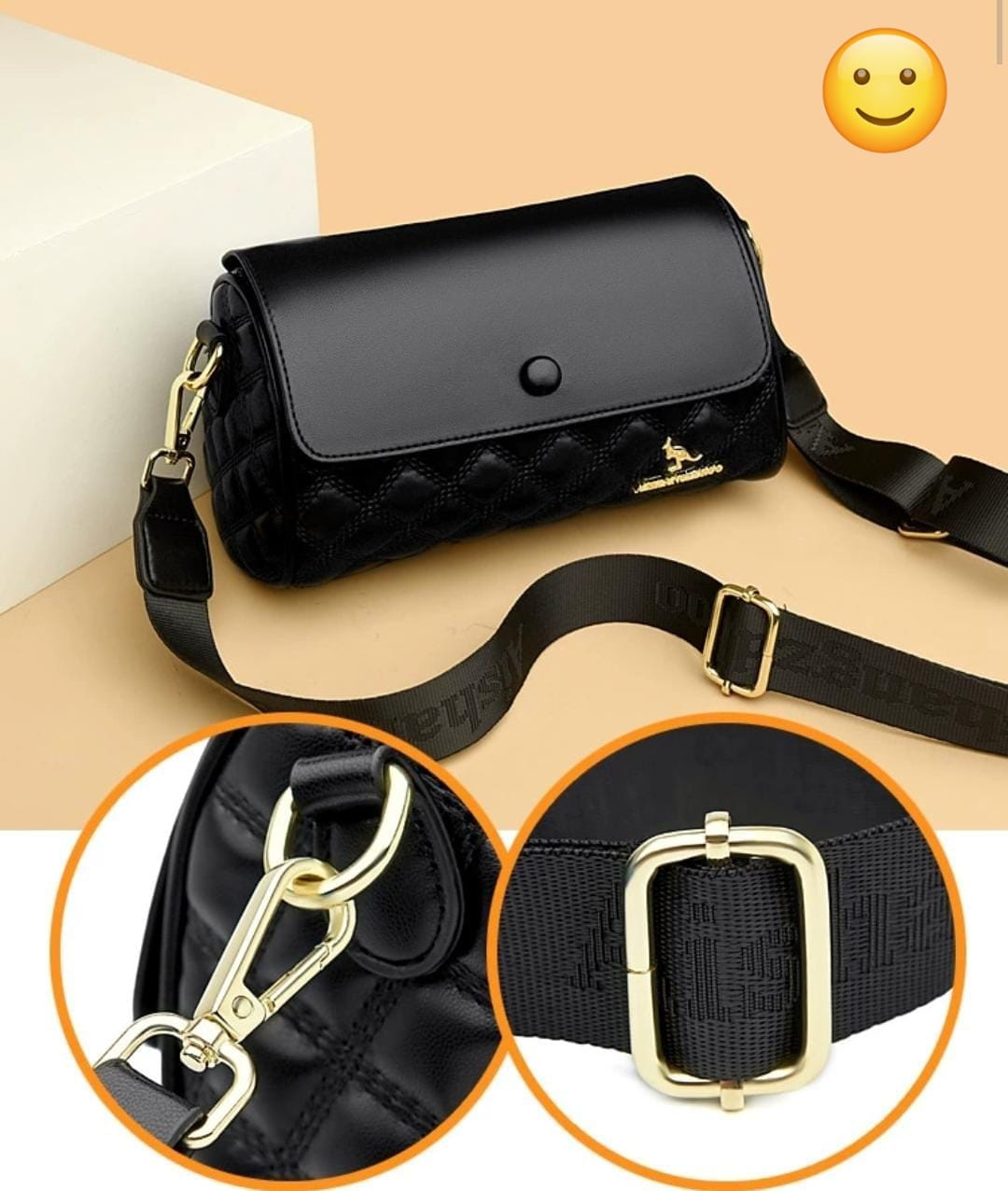 Imported Heavy Quality Quilted Flap Sling Bag -SIZE 6-9 APX