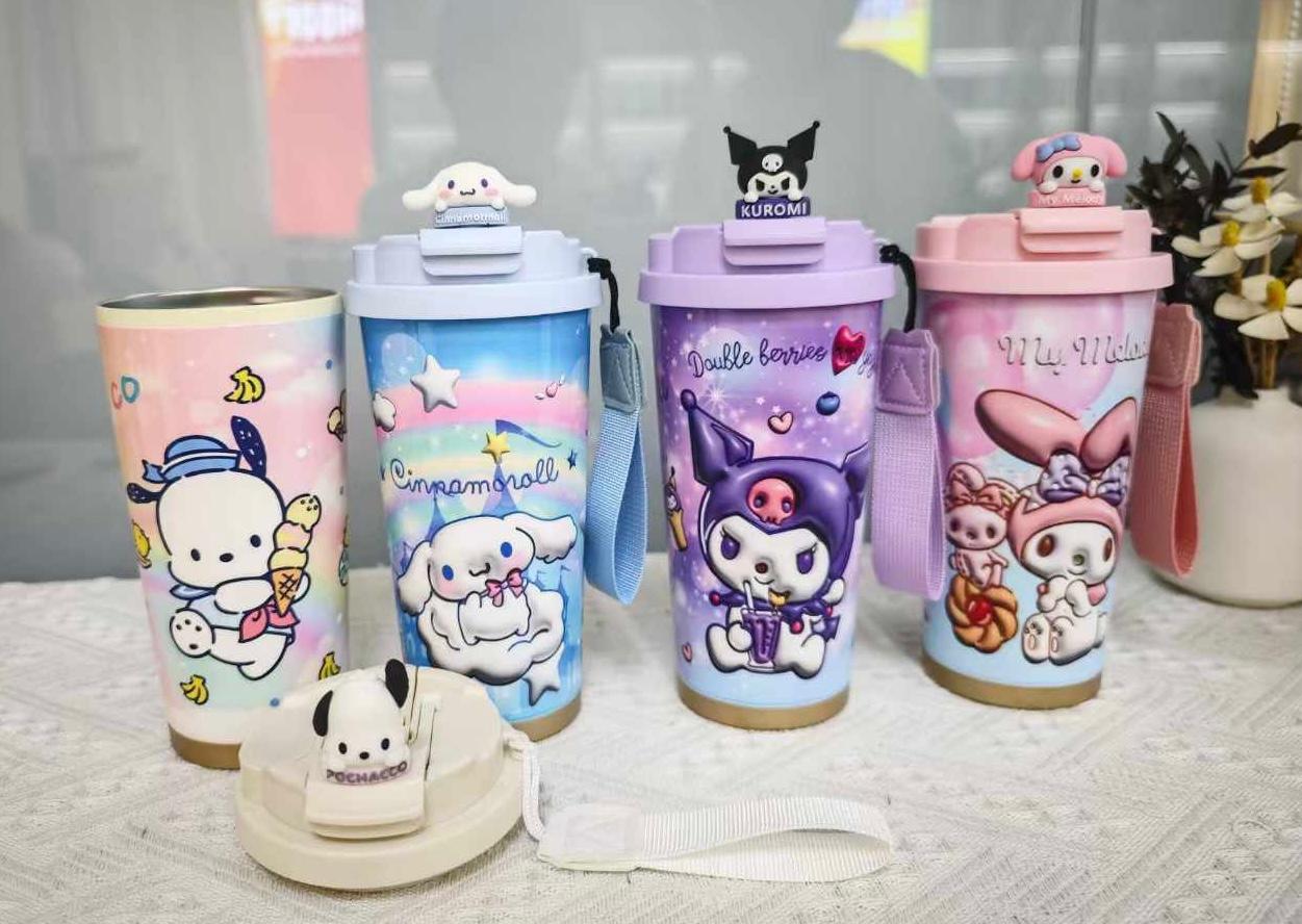 Sanrio Insulated Coffee Tumbler – 500ml | Dual Mouth | Hot & Cold Compatible