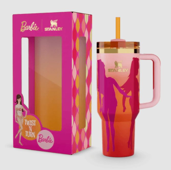 Barbie Theme Stanley-Style Insulated Tumbler – 1200ml | Box Packed | 8 Designs