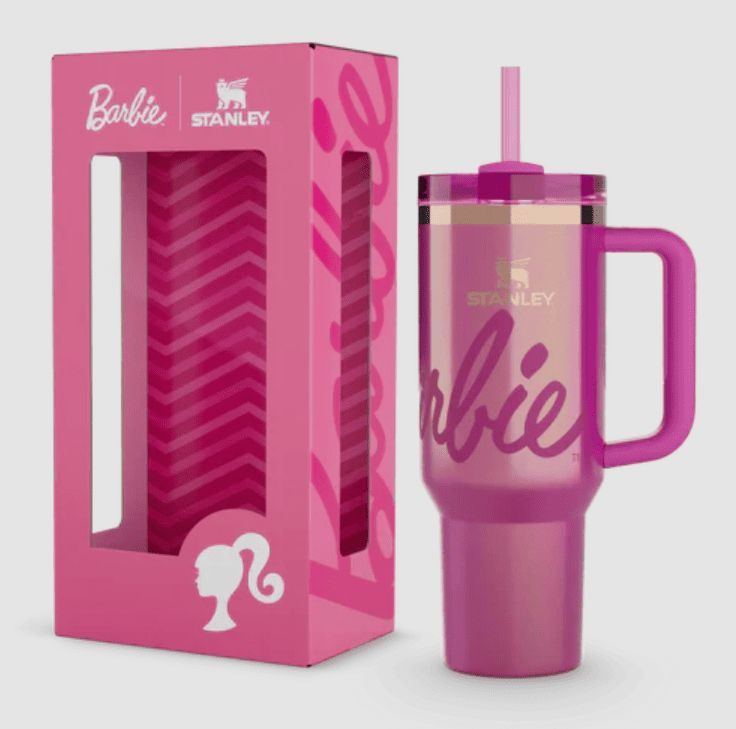 Barbie Theme Stanley-Style Insulated Tumbler – 1200ml | Box Packed | 8 Designs