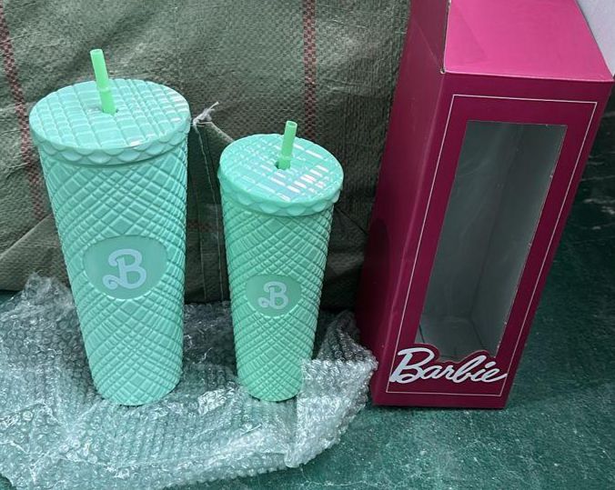 Barbie Theme Acrylic Tumbler Set – 2 Pieces (1200 ml and 700 ml)