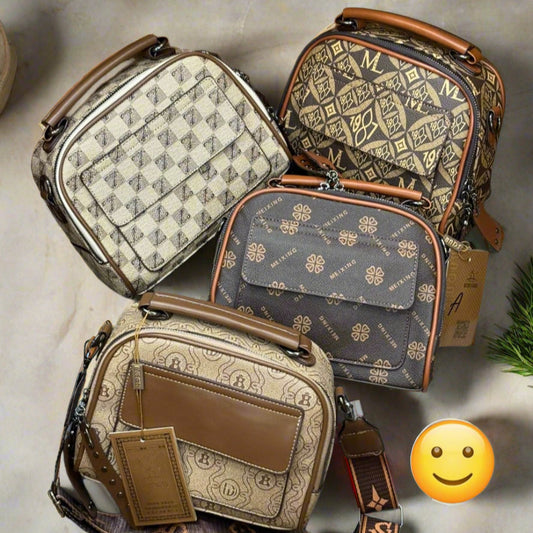 Trendy Top-Handle & Crossbody Bags with Monogram Pattern