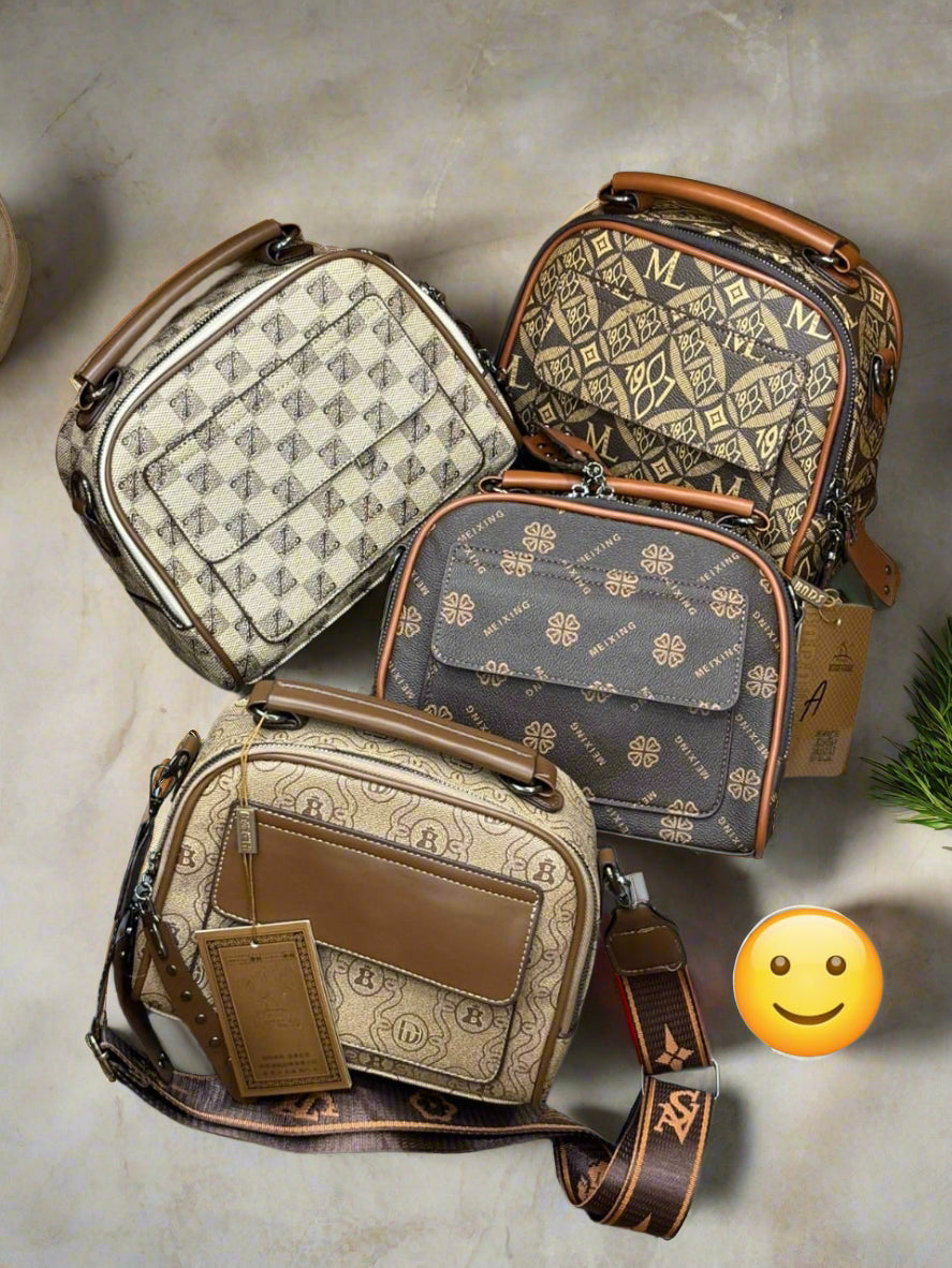 Trendy Top-Handle & Crossbody Bags with Monogram Pattern
