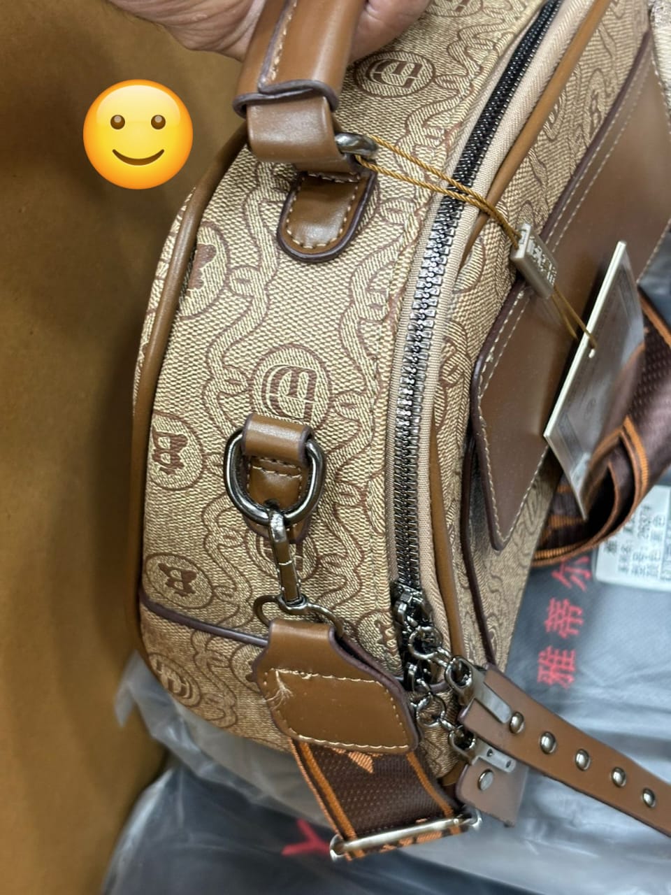 Trendy Top-Handle & Crossbody Bags with Monogram Pattern
