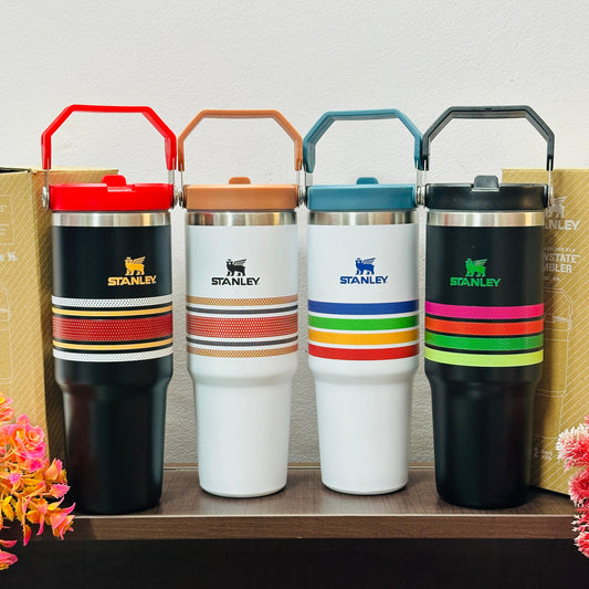 Stanley 900ml Stainless Steel Insulated Tumbler with Handle and Straw – Original Leak-Proof Travel Mug