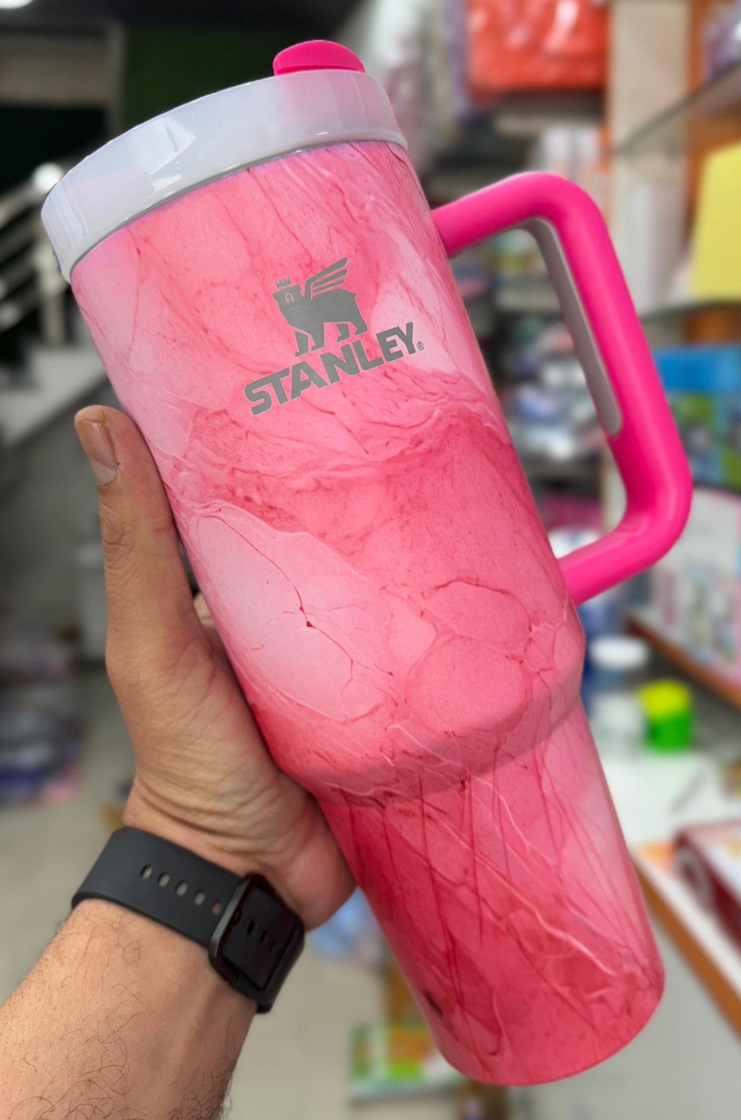Stanley Quencher Marble Edition 1200ml – Large Capacity Insulated Tumbler for Hot and Cold Beverages