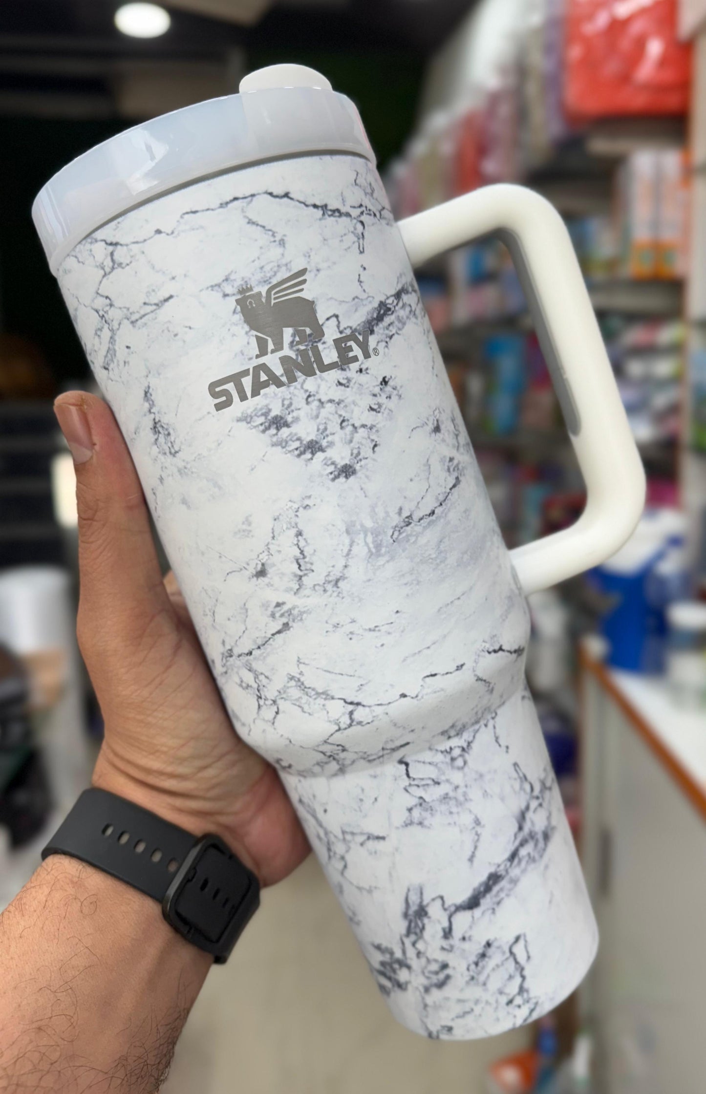 Stanley Quencher Marble Edition 1200ml – Large Capacity Insulated Tumbler for Hot and Cold Beverages