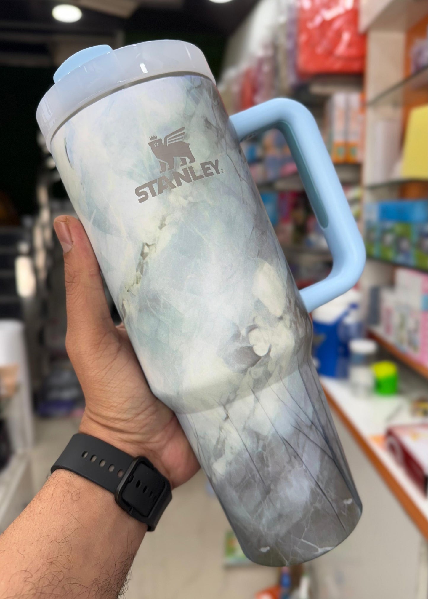 Stanley Quencher Marble Edition 1200ml – Large Capacity Insulated Tumbler for Hot and Cold Beverages