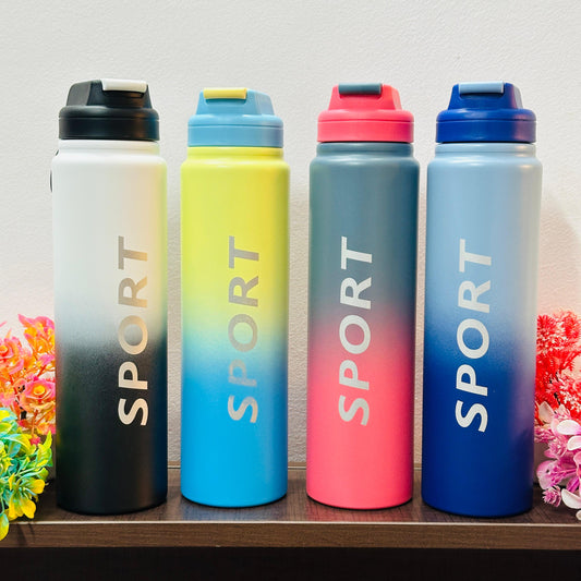 1 Litre Stainless Steel Insulated Sipper Bottle with Handle – Hot and Cold Water Flask for Daily Use