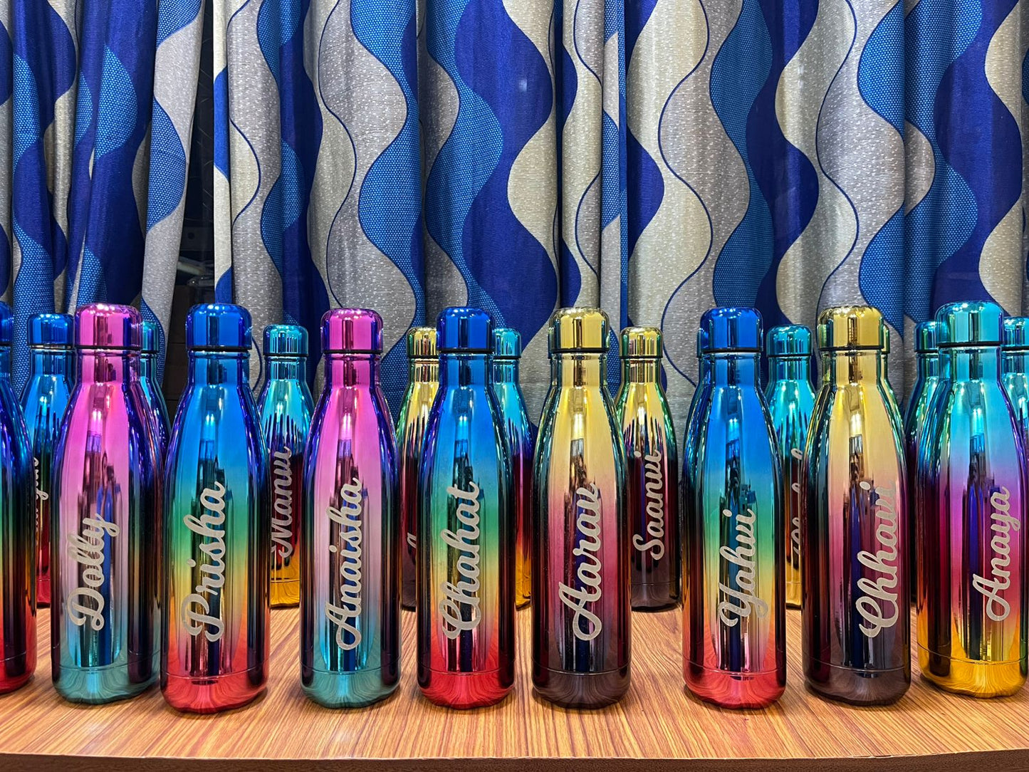 1000 ML Thermostat Rainbow Stainless Steel Bottle – Personalized Hot and Cold Flask