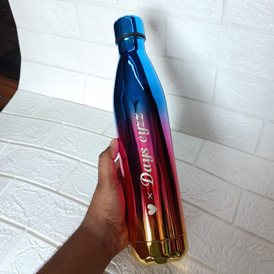 1000 ML Thermostat Rainbow Stainless Steel Bottle – Personalized Hot and Cold Flask