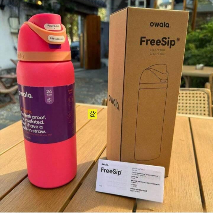 Owala FreeSip Insulated Stainless Steel Water Bottle with Built-in Straw – 680ml BPA-Free Travel and Sports Flask