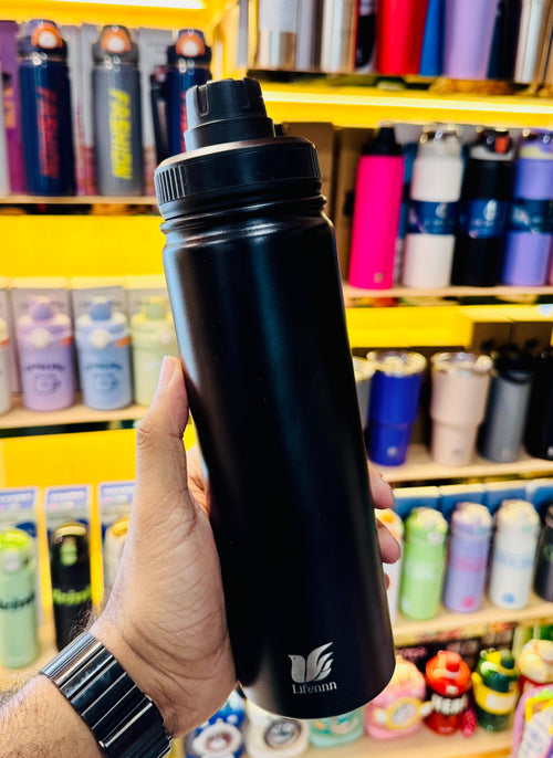 600ml Insulated Stainless Steel Water Bottle | Double Wall | Hot & Cold | Leak-Proof | With Carry Handle | Premium Quality