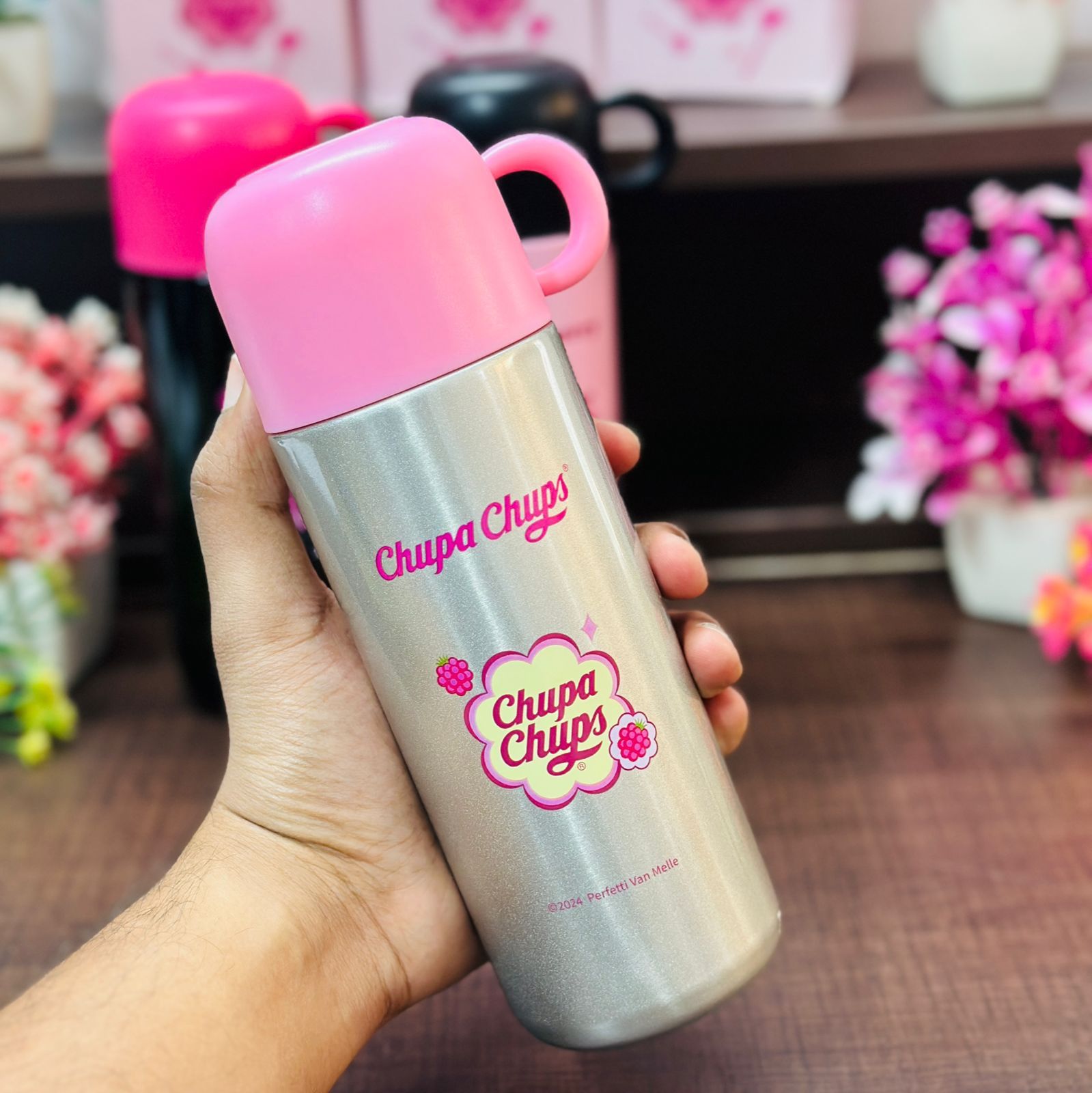 Chupa Chups 500ml Premium Stainless Steel Insulated Flask – Hot & Cold Bottle with Cup Lid