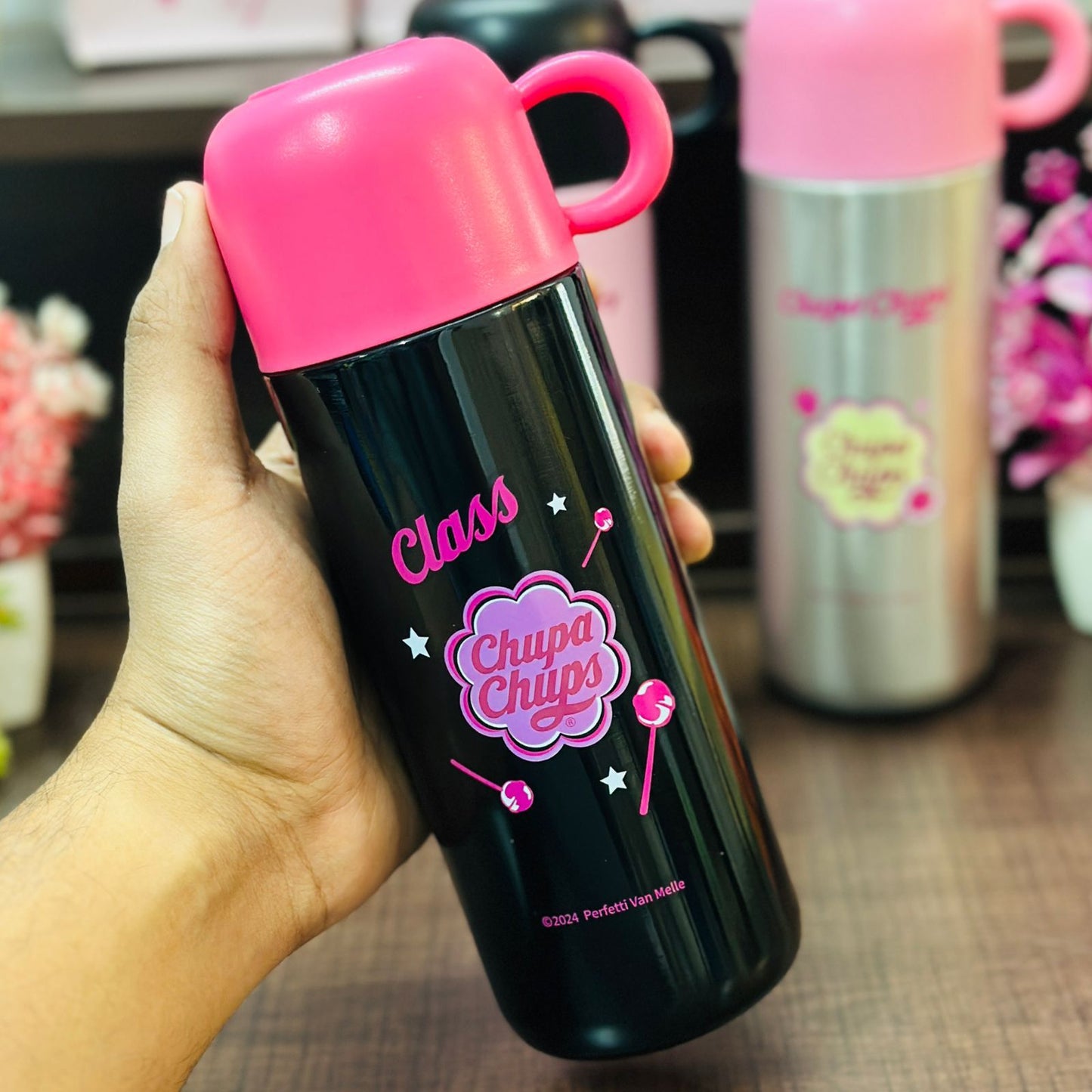 Chupa Chups 500ml Premium Stainless Steel Insulated Flask – Hot & Cold Bottle with Cup Lid