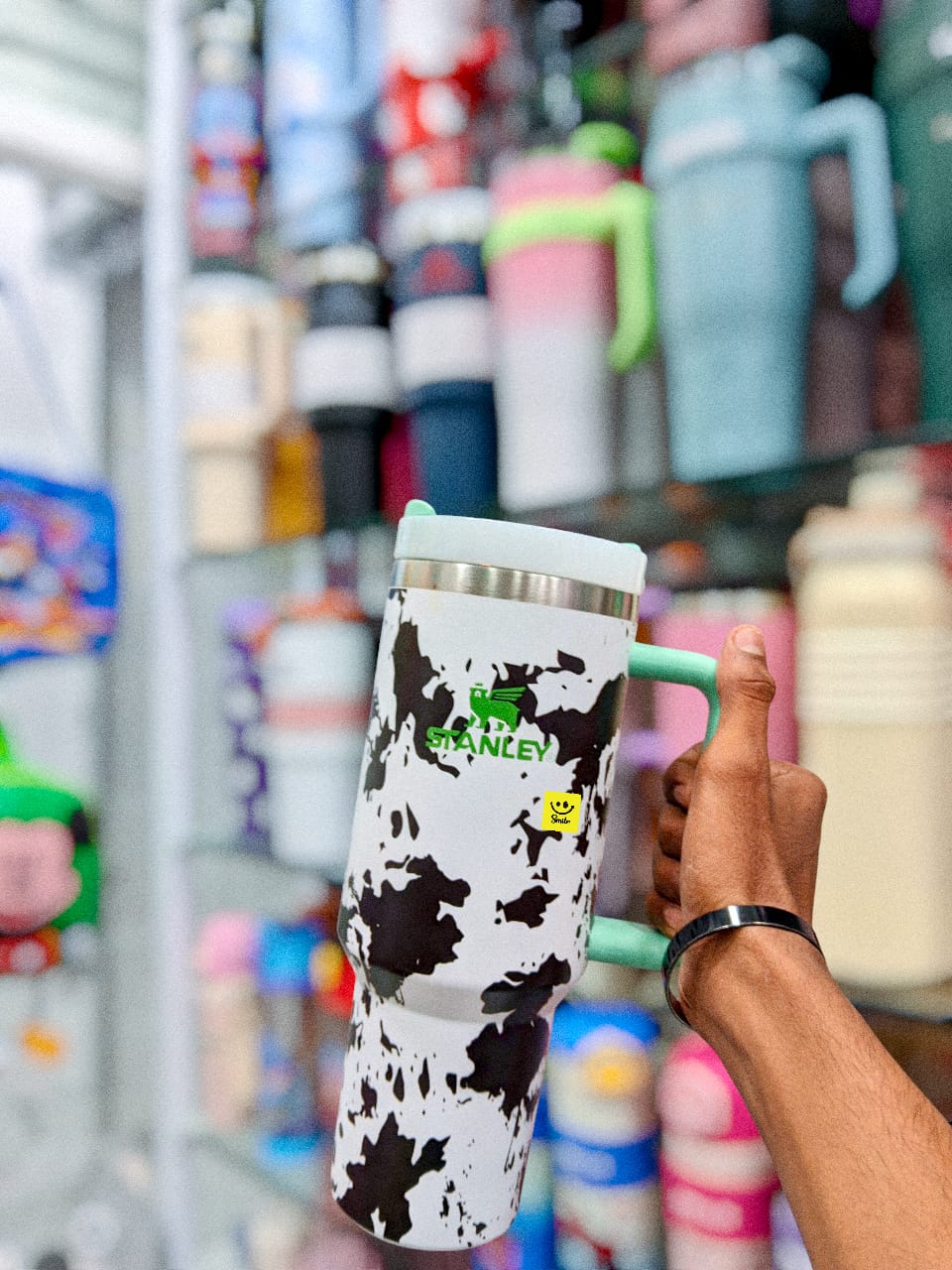 STANLEY × Cow Print Edition – Quencher H2.0 FlowState Tumbler 40 oz | Insulated Stainless Steel Tumbler for Hot and Cold Beverages