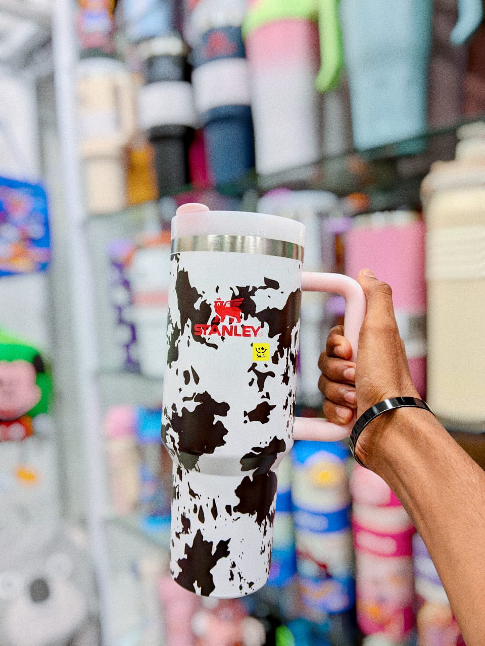 STANLEY × Cow Print Edition – Quencher H2.0 FlowState Tumbler 40 oz | Insulated Stainless Steel Tumbler for Hot and Cold Beverages