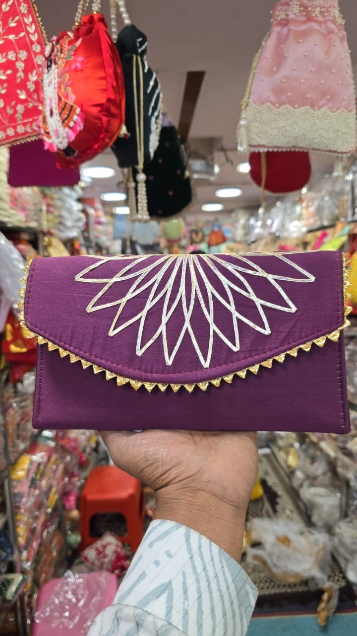 Embroidered Fabric Shagun Envelope – Elegant Gifting Accessory for Special Occasions - Set of 10