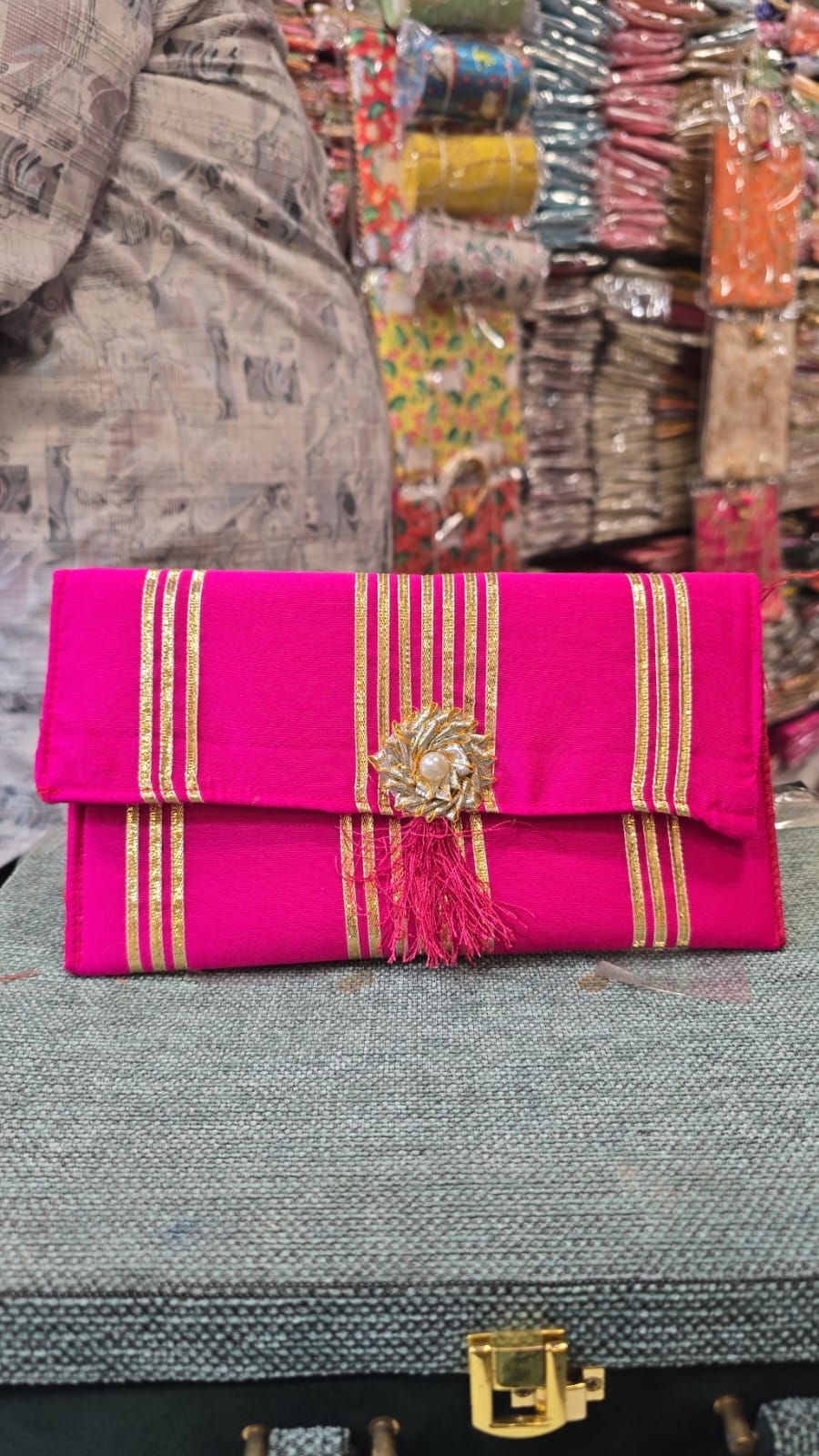 Embroidered Fabric Shagun Envelope – Elegant Gifting Accessory for Special Occasions - Set of 10