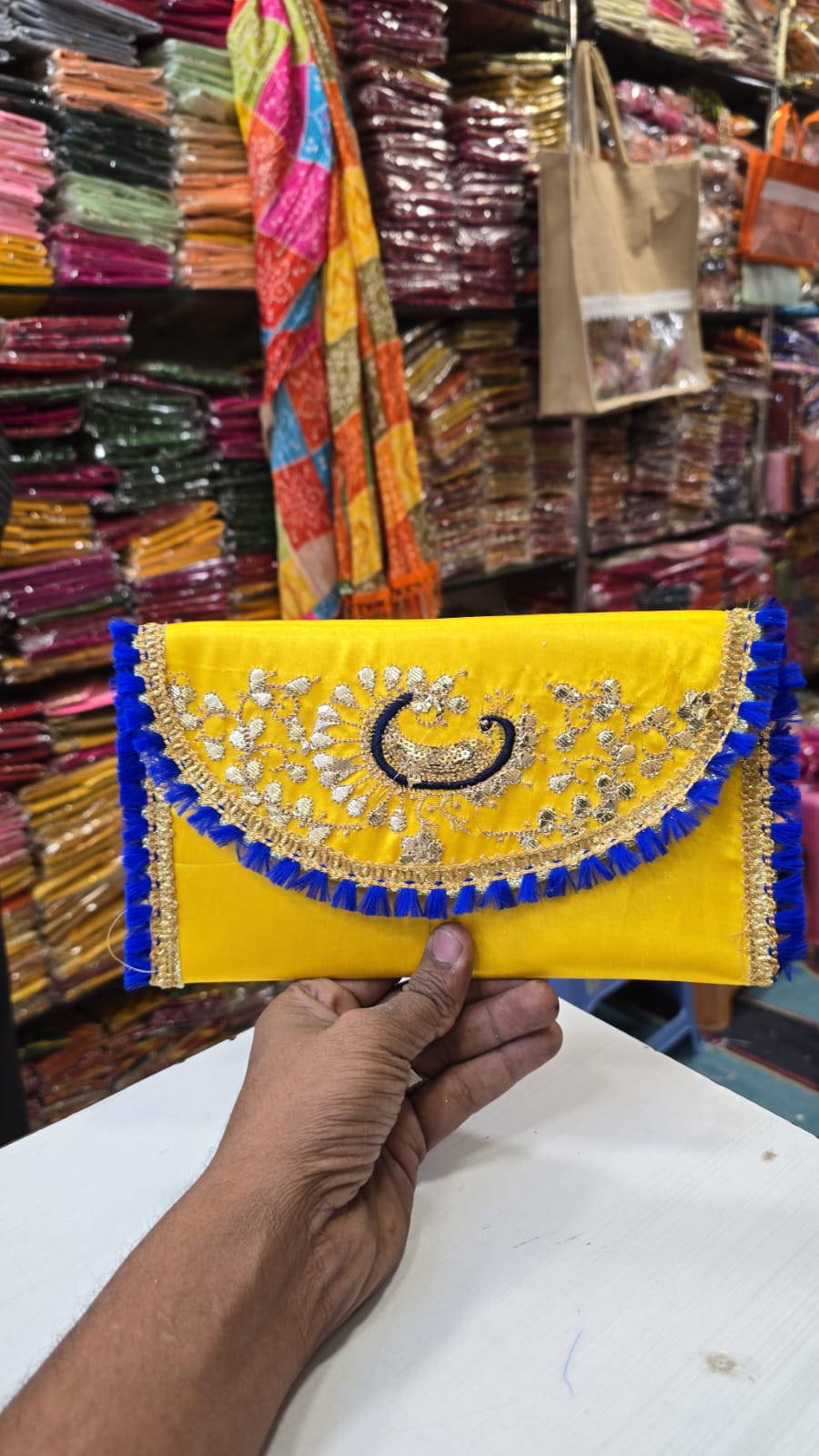 Embroidered Fabric Shagun Envelope – Elegant Gifting Accessory for Special Occasions - Set of 10