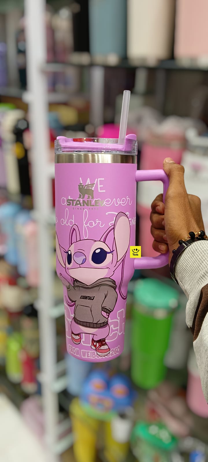 STITCH × Stanley Quencher H2.0 FlowState Tumbler – 40 oz | Limited Edition Stainless Steel Vacuum Insulated Tumbler for Hot and Cold Beverages